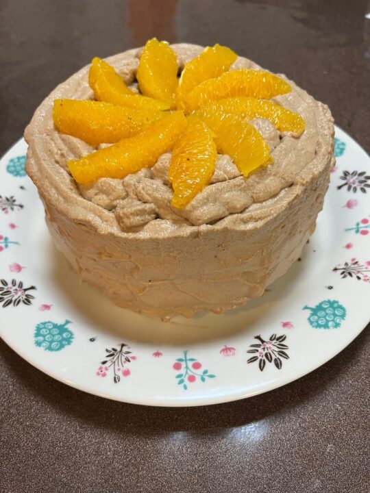 三女リクエストのチョコレートオレンジケーキ