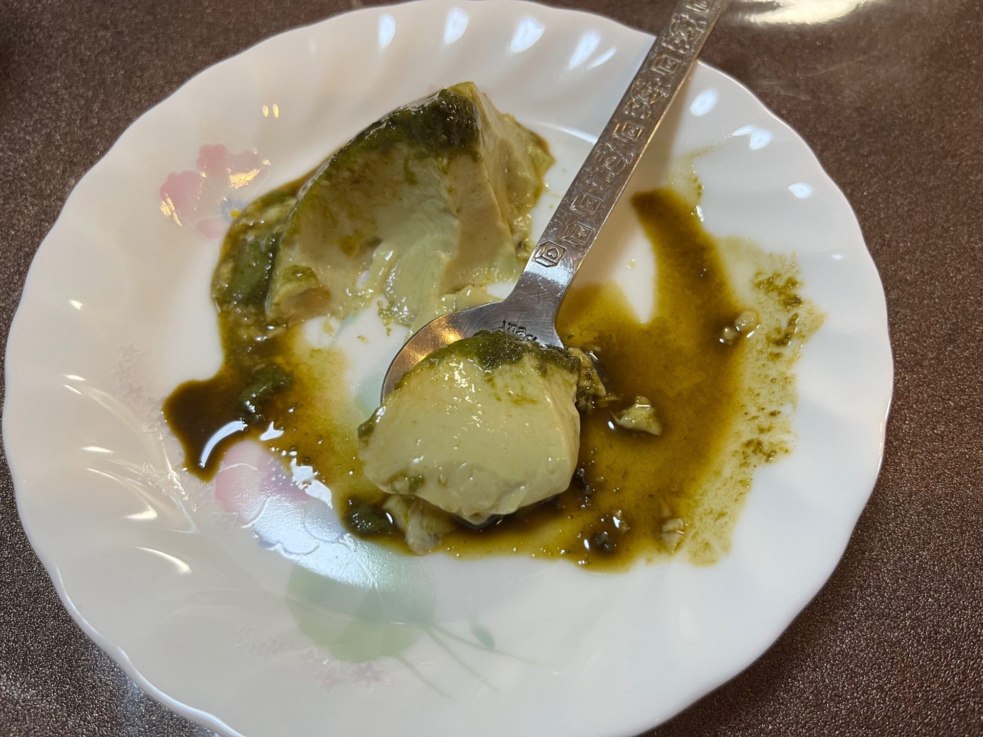 見た目は良くないけれど、おいしかった抹茶プリン!
