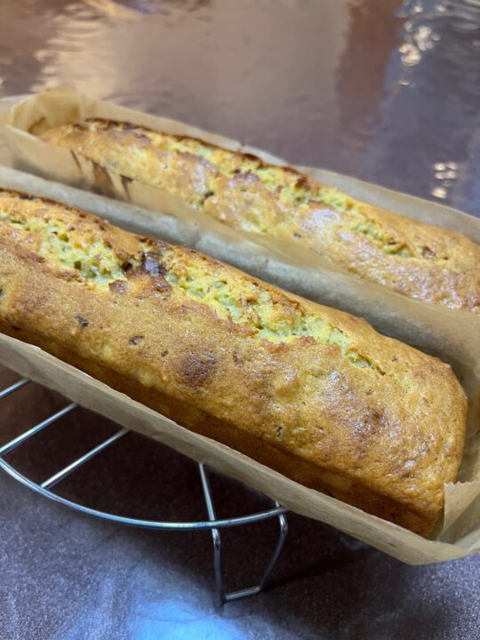 チョコバナナブレッドを焼きました
