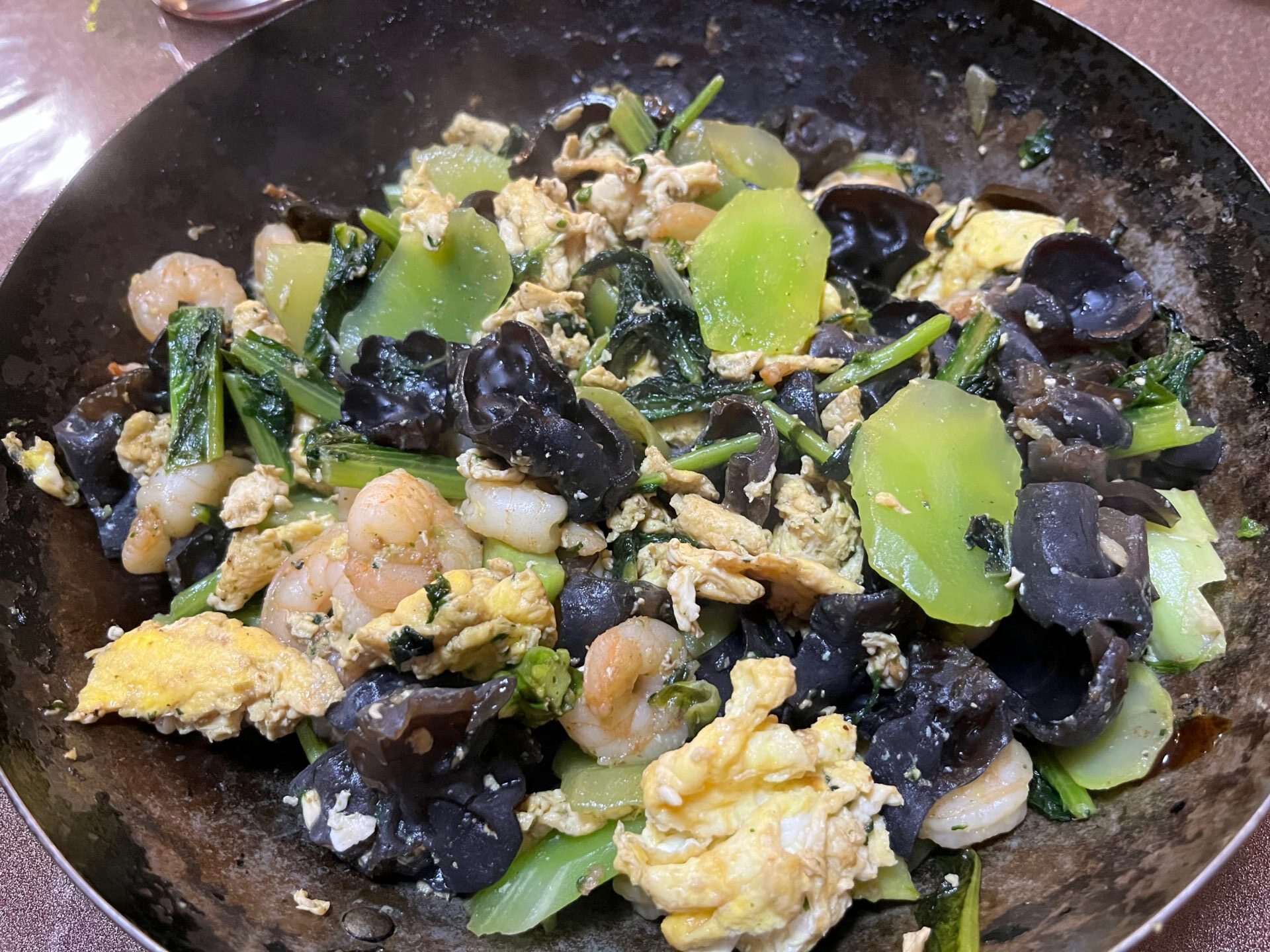 萵筍を使った炒め物