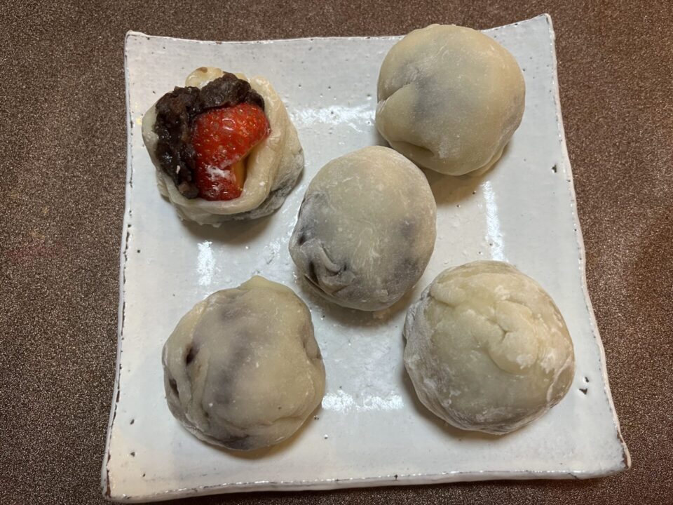 みんなで作った、いちご大福