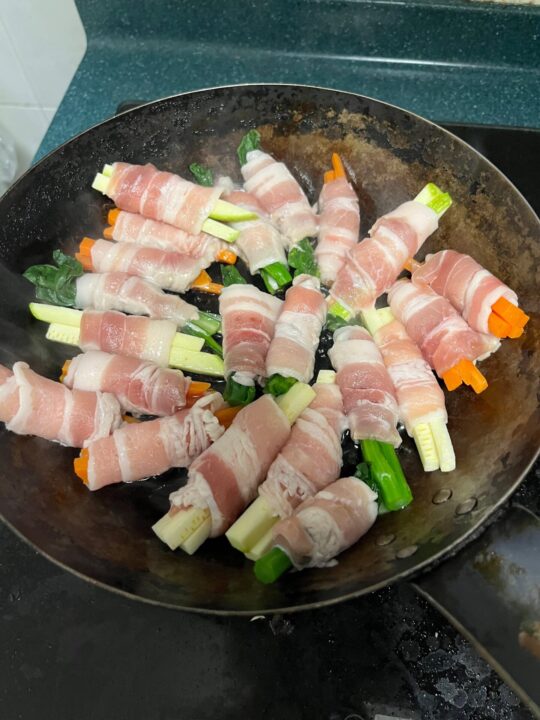 野菜の豚バラ巻き