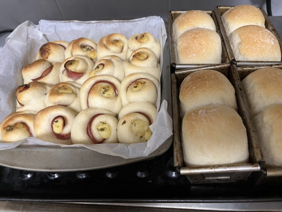 ハムパンを焼きました