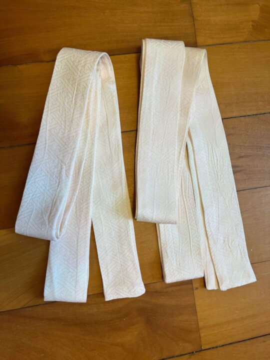 できあがった腰紐