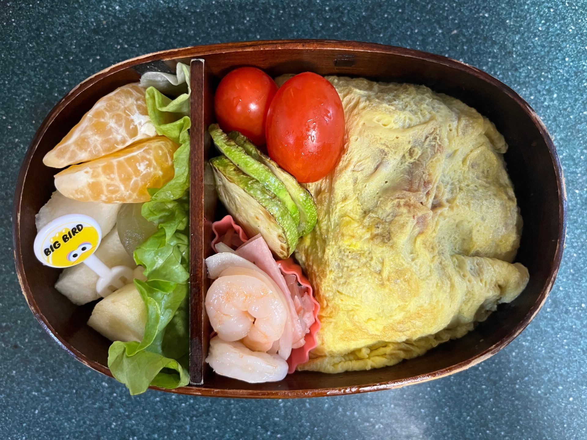 今日のお弁当(6/27)
オムライスでした