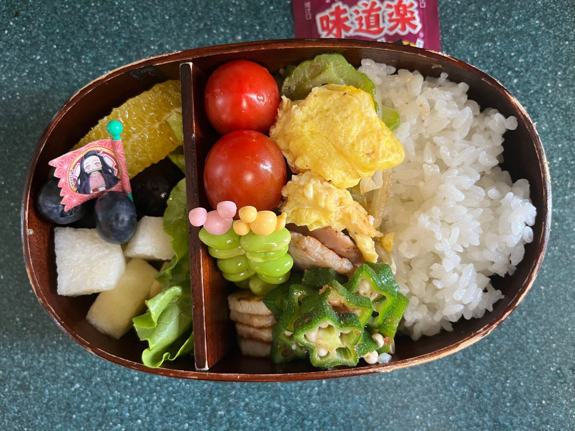 今日のお弁当(7/16)
メインはゴーヤと塩豚の炒め物でした