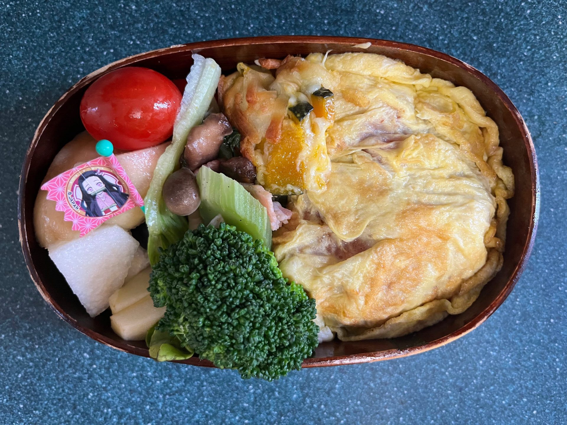 今日のお弁当(7/18)
オムライスでした