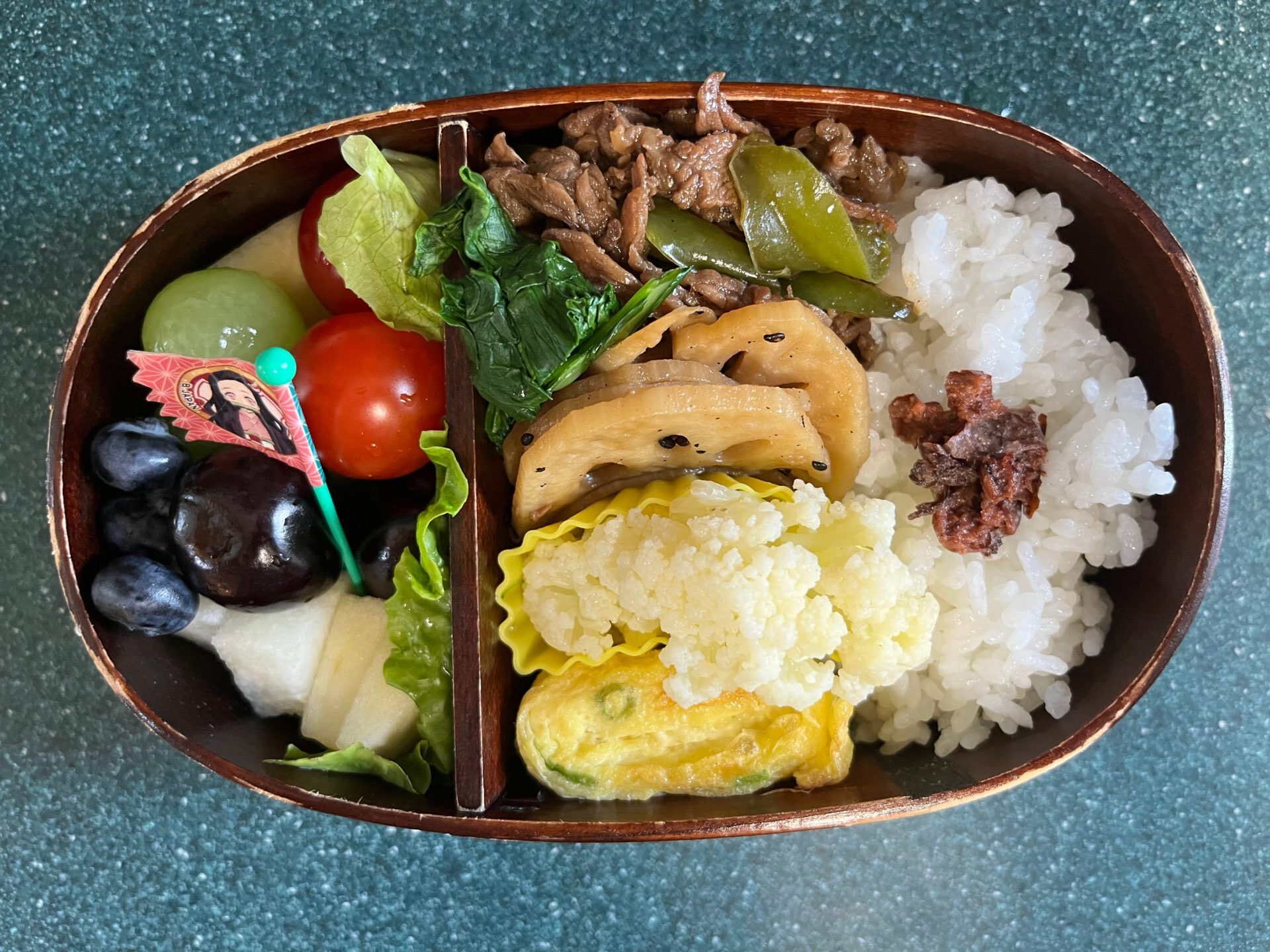 今日のお弁当(7/28)
メインは牛肉とピーマンの青椒肉絲風でした