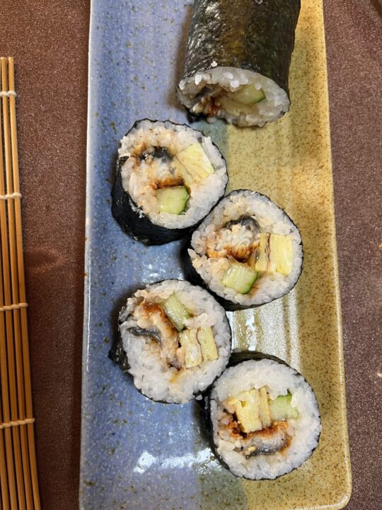巻き寿司をカット！