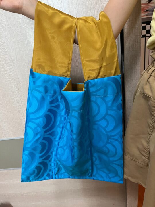 できあがったバッグ