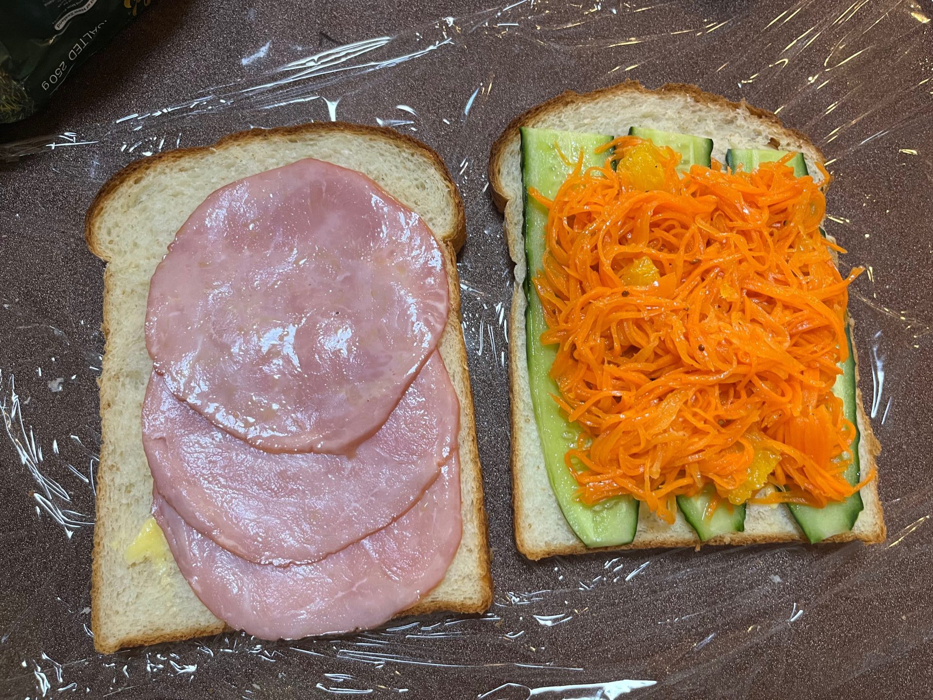 サンドイッチ、作り途中