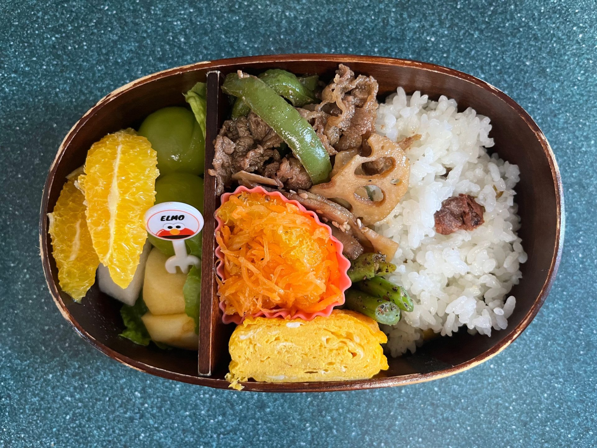 今日のお弁当(9/25)
メインは牛肉とピーマンの甘辛炒めでした