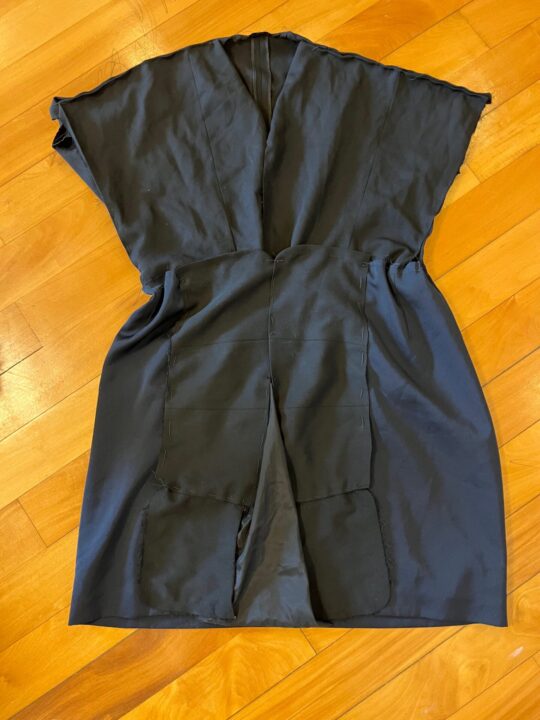 仮止めして作ったワンピース