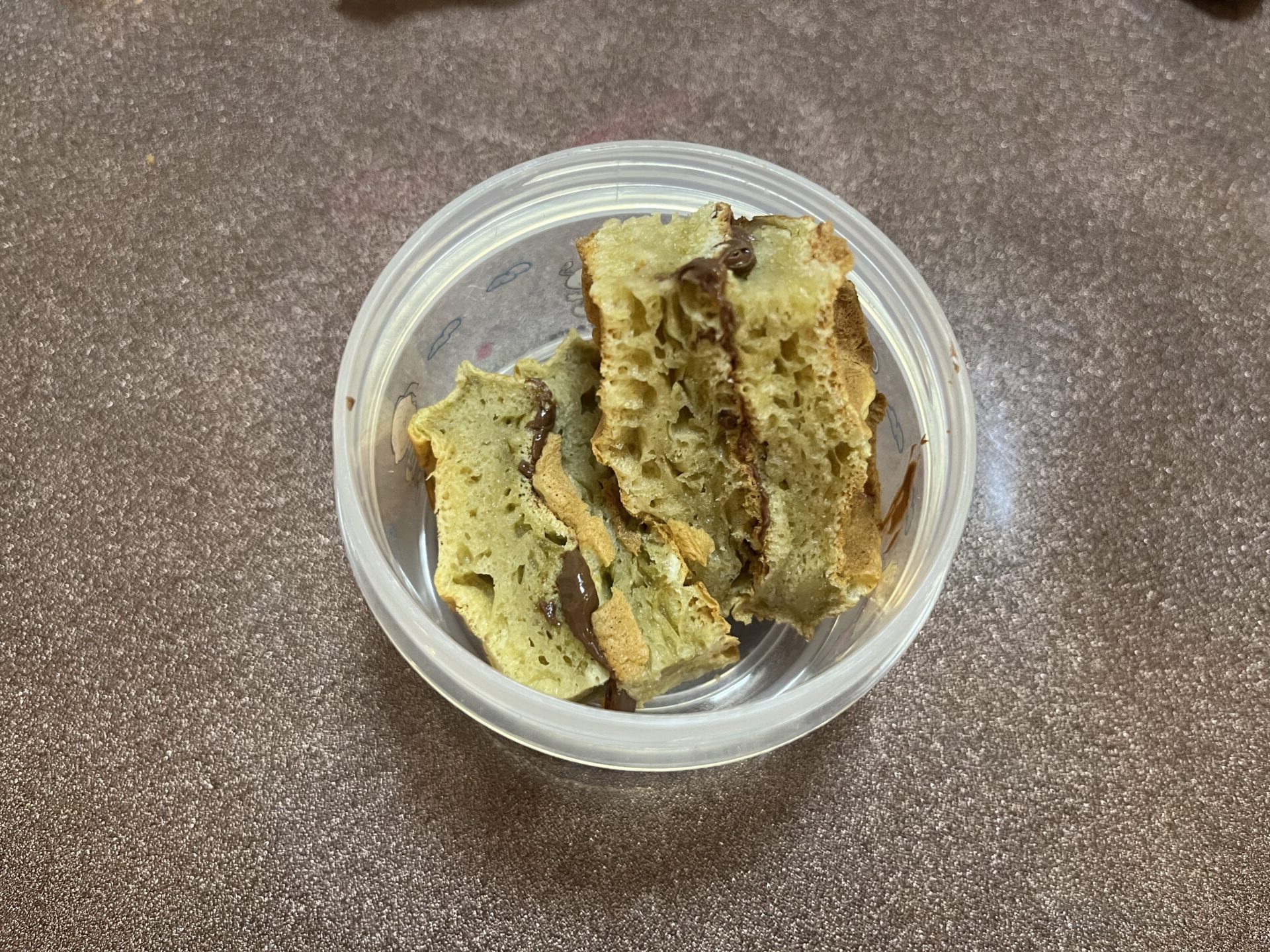 11/17おやつ、ワッフルサンド