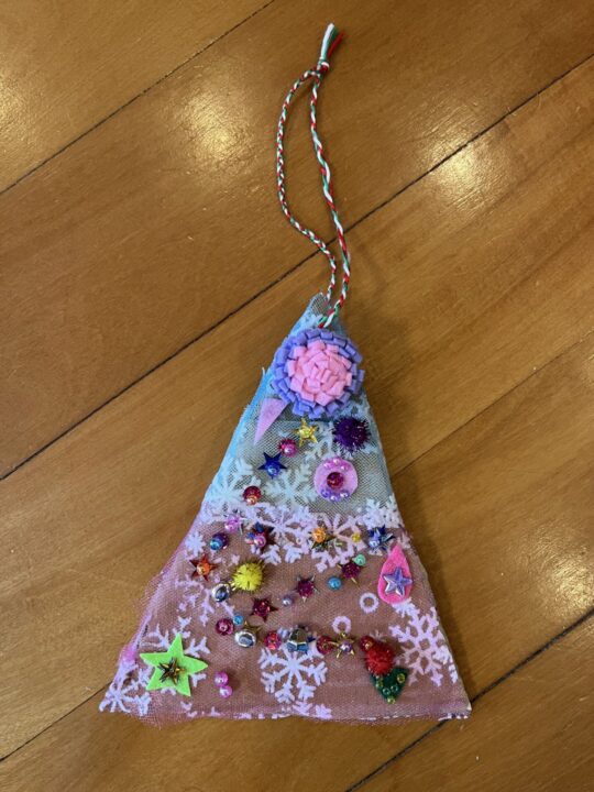 三女と作ったクリスマスオーナメント