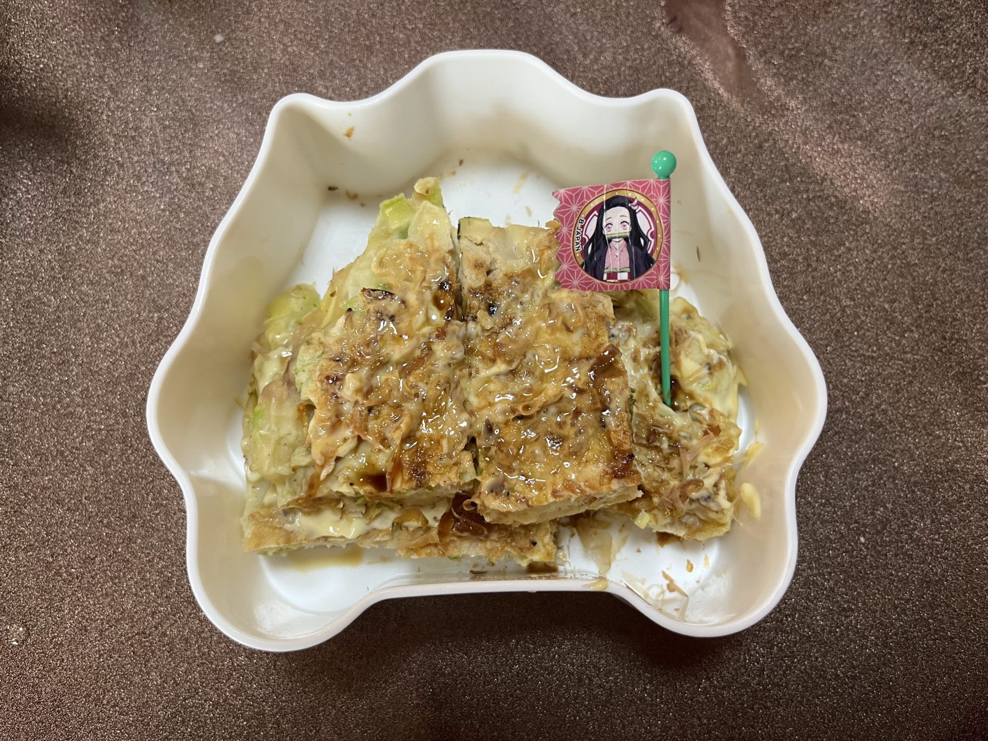 12/1おやつ、お好み焼き