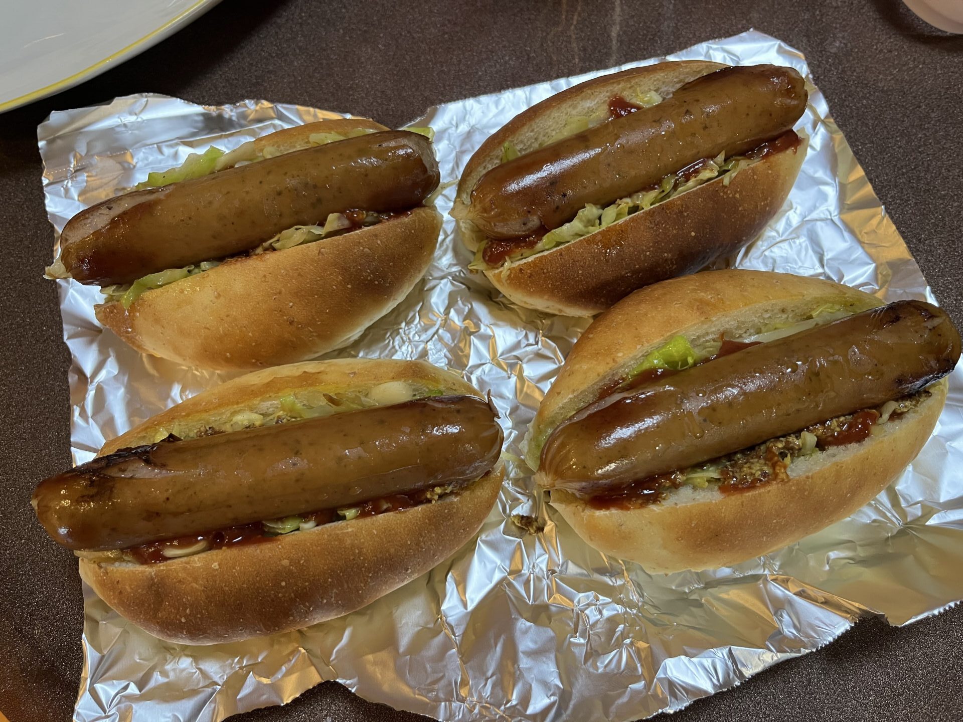 できあがったホットドッグ