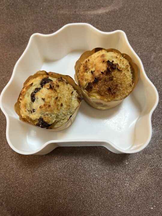 1/9おやつ。チョコバナナココナツマフィン