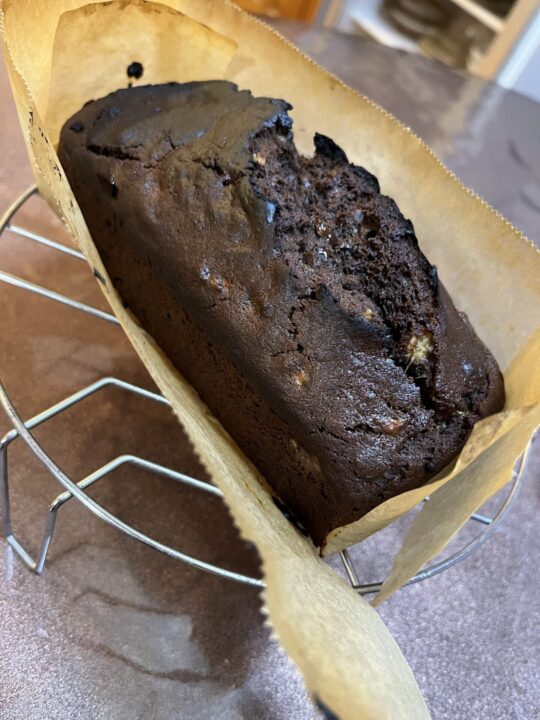 バナナチョコケーキを焼きました