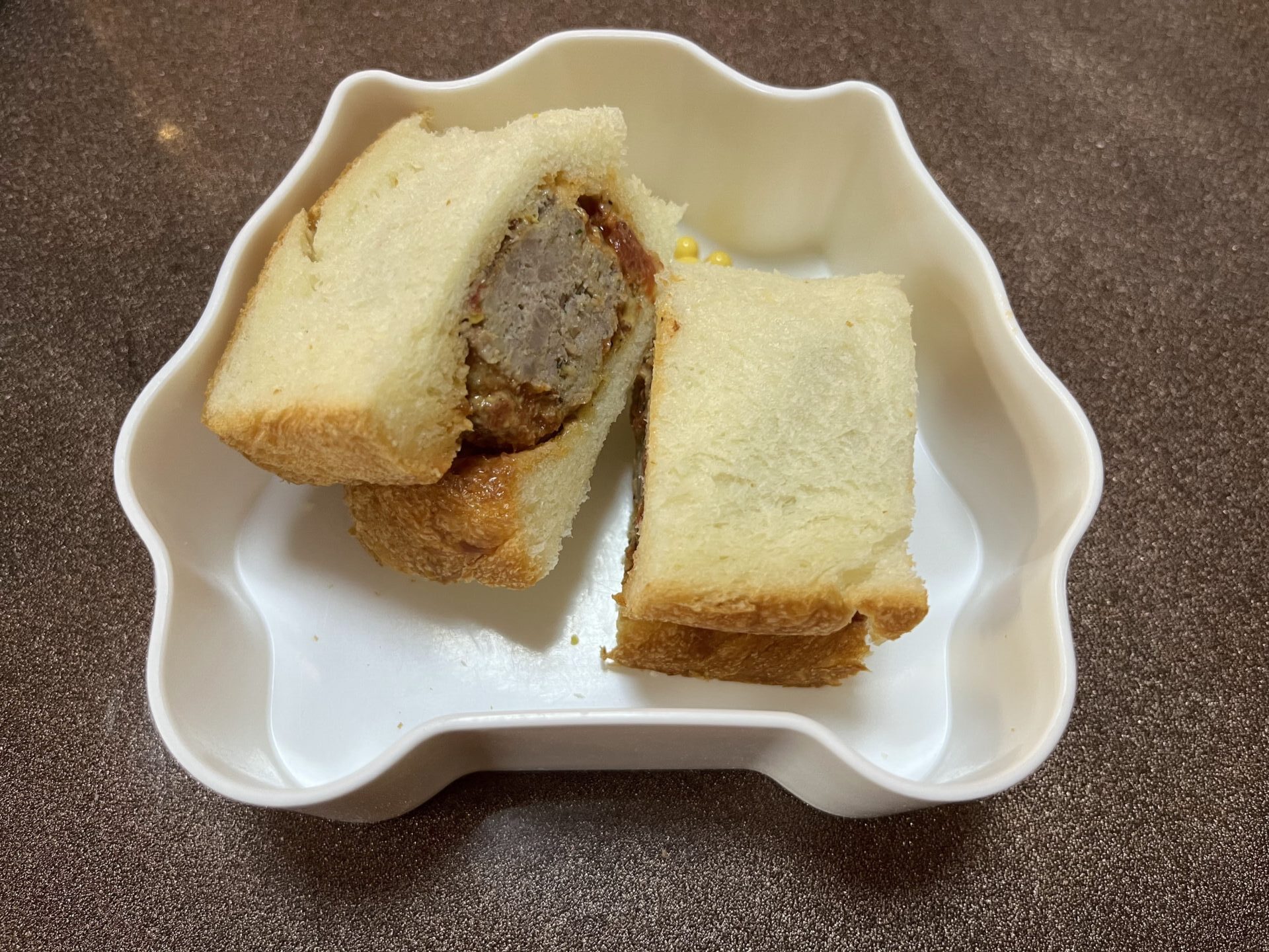 1/20おやつ。ポルペッタのサンドイッチ