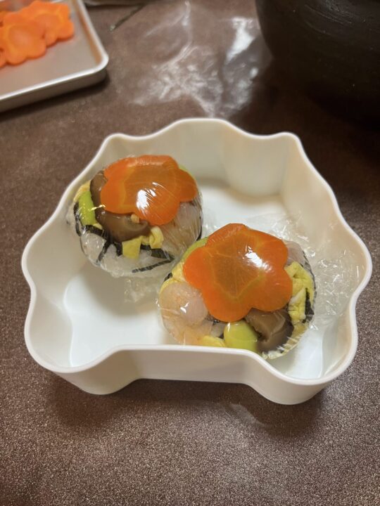 3/3おやつ。手毬寿司