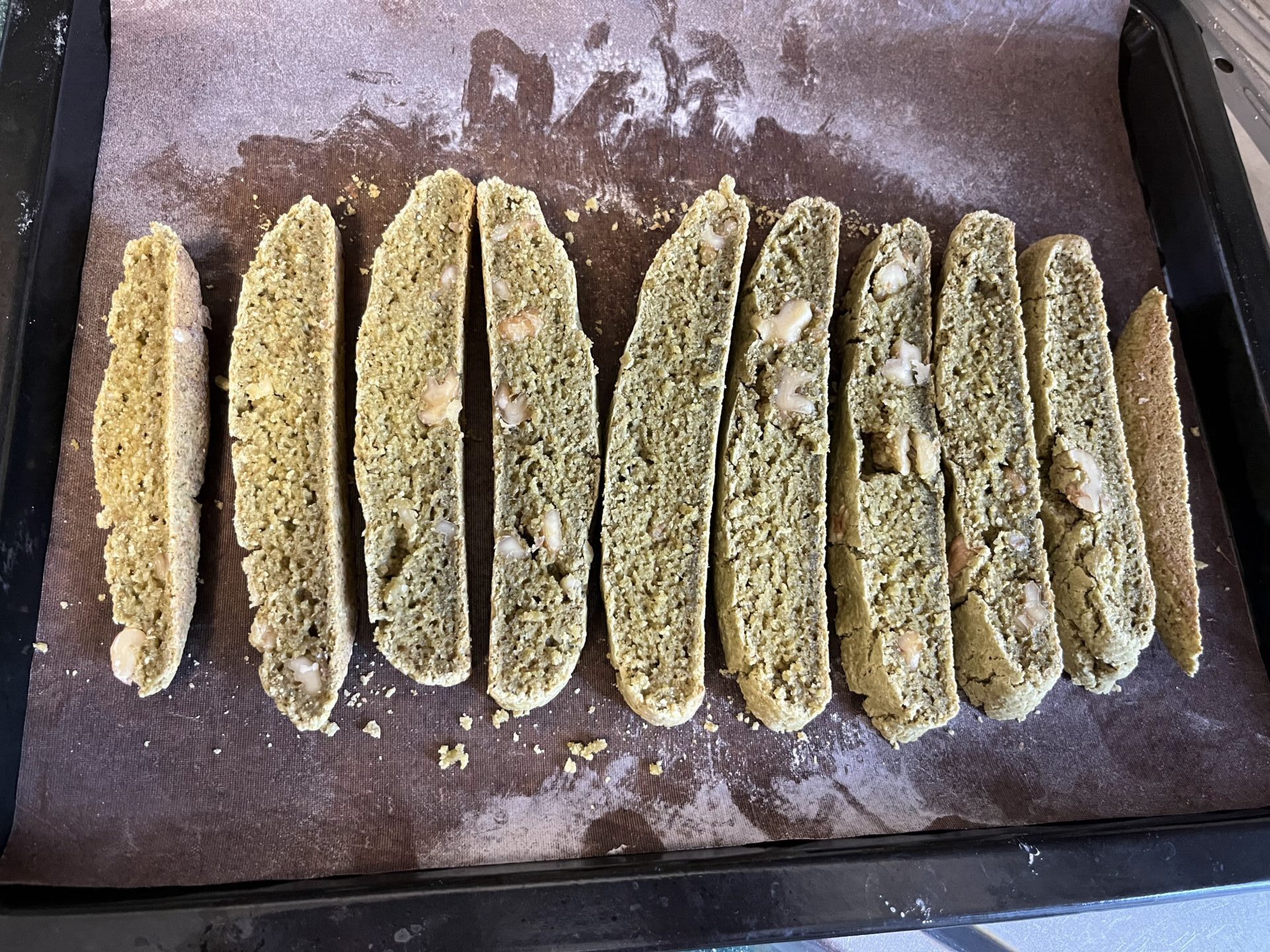 緑茶米粉ビスコッティ