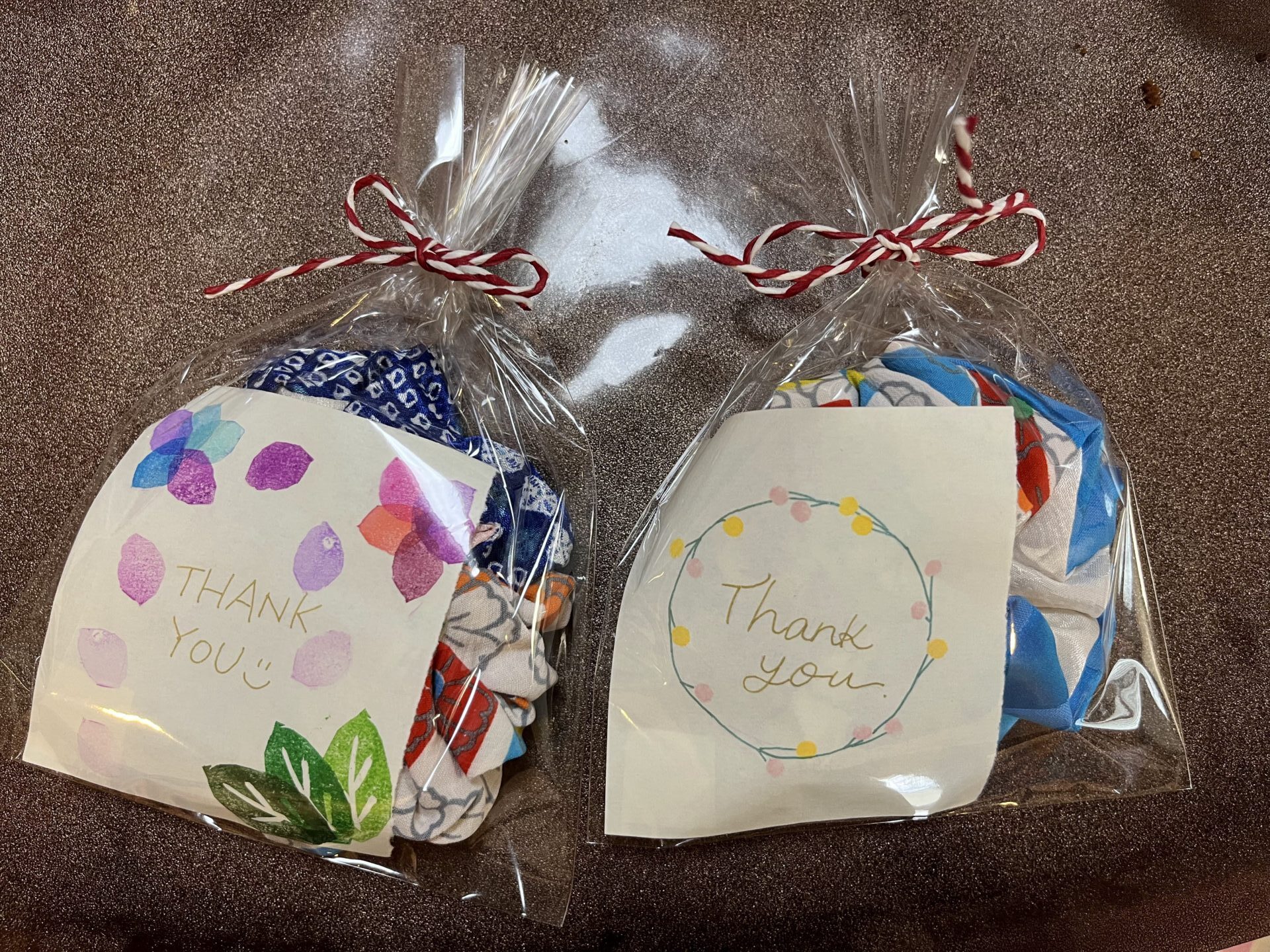 プレゼントしたシュシュ