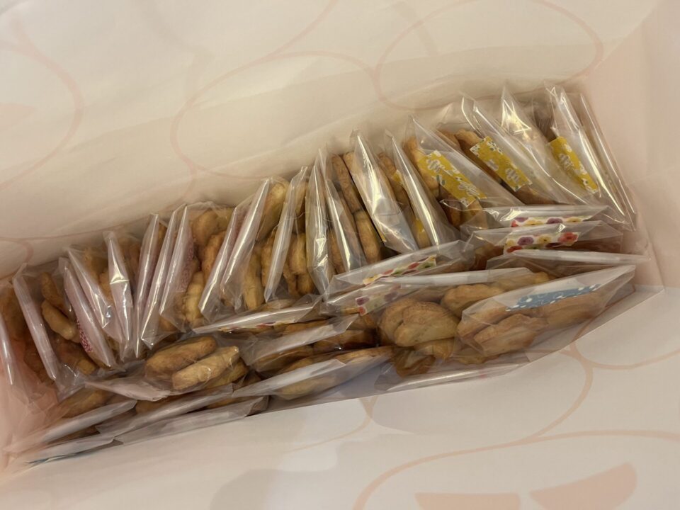 袋詰めしたクッキー