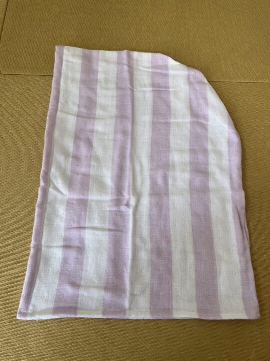 髪拭き用の帽子、完成