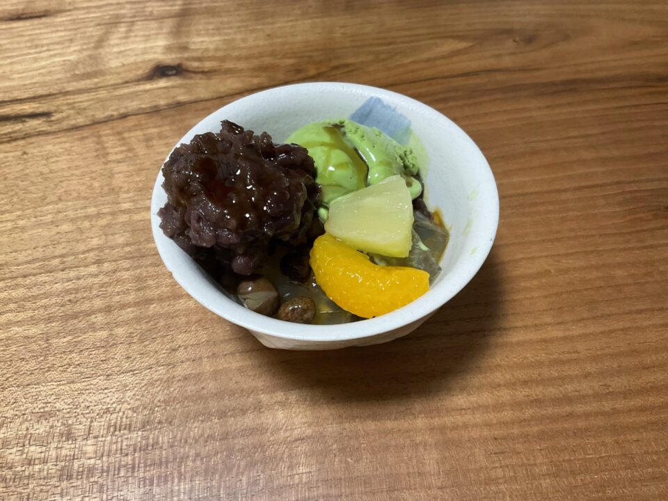 手作りフルーツあんみつ