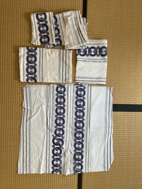 大人ものの浴衣を解いてみた