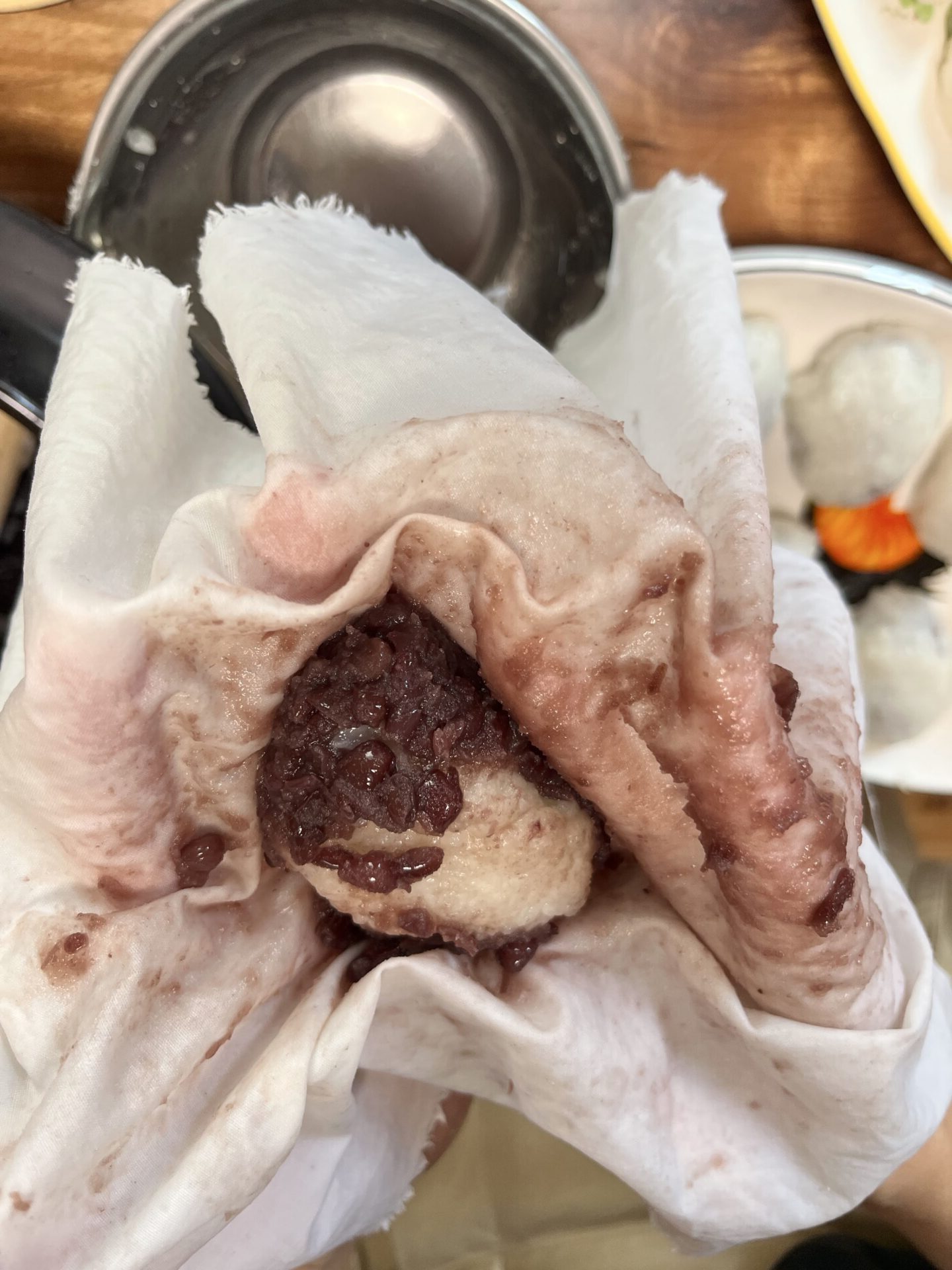 おはぎ作り