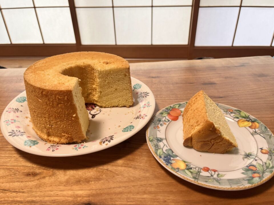朝ごはんにレモンシフォンケーキ